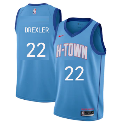 Custom Men Houston Rockets NBA Blue Jerseys